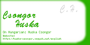 csongor huska business card